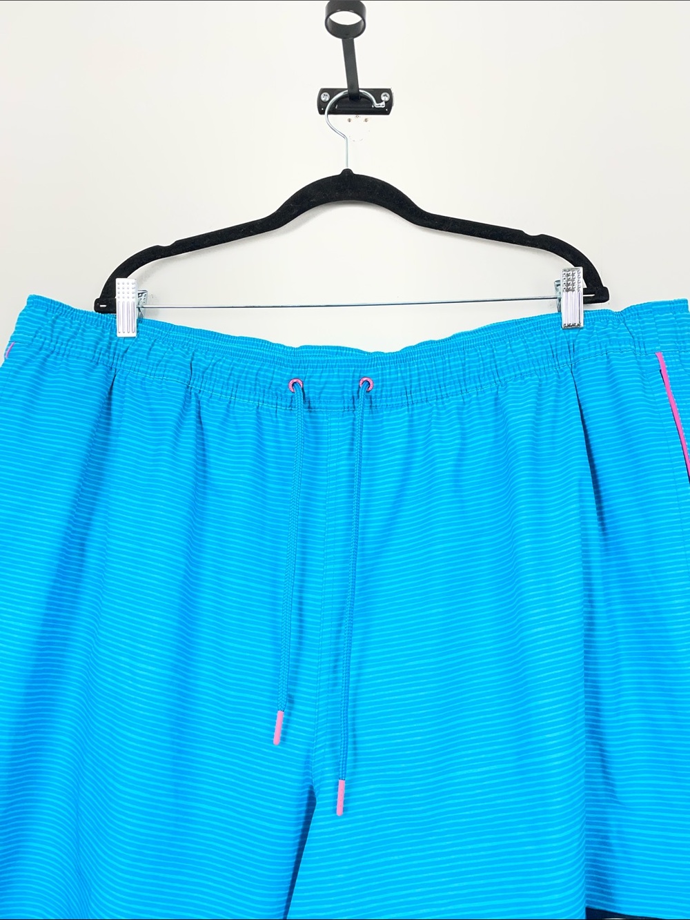 Vineyard Vine Men's 3XB Strip Teal Blue Lined Swim Trunks Shorts with Patch Logo - Picture 3 of 9